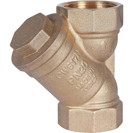 ФГО Фильтр косой грубой очистки STOUT SFW латунный 11/2", 500 мкр, желтый