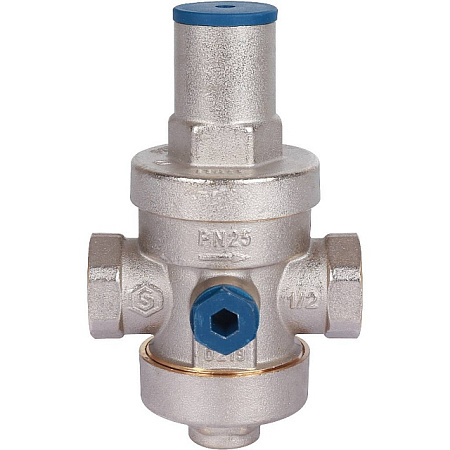 Редуктор давления STOUT 1/2" вн/вн PN25 с выходом под манометр