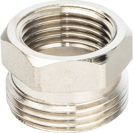 Американка ПРЯМАЯ резьбовая латунная (с прокладкой o-ring) STOUT никель 1/2" ВН