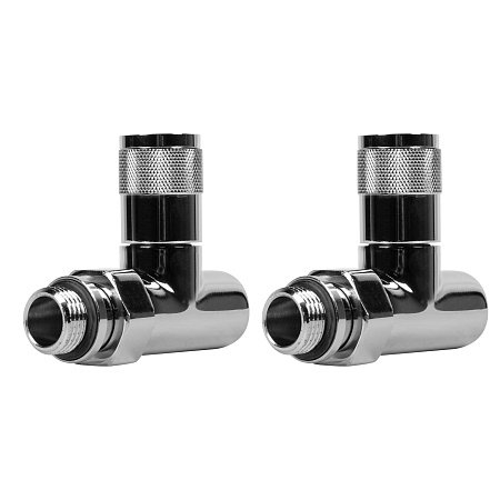 Набор дизайн-вентилей ROYAL THERMO PIANO 1/2" прямой, хром (НС-1161360)