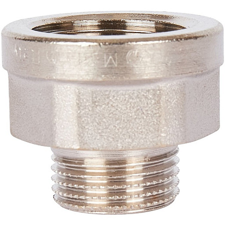 Переход под ключ резьбовой латунный STOUT никель 1/2"х3/8" ВН