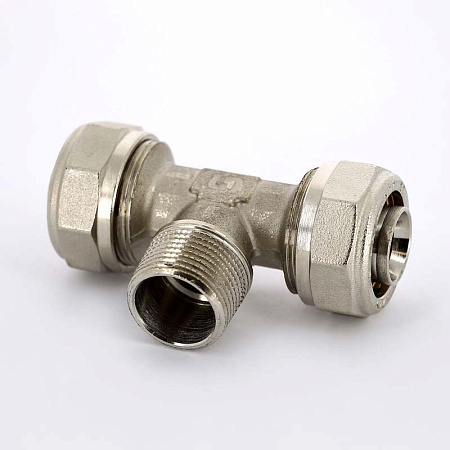 МЦ Тройник резьбовой цанга для металлопласта UNI-FITT Ø26х3/4" Н