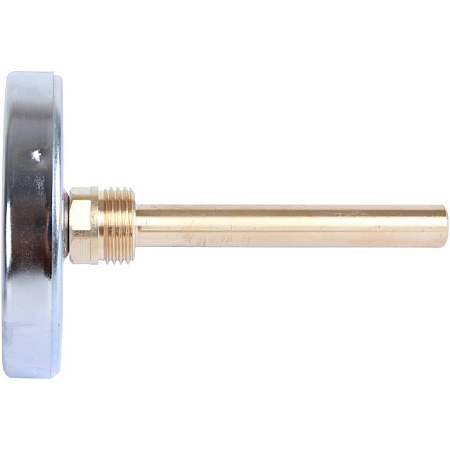 Термометр биметаллический погружной STOUT Ø80-1/2", гильза 100 мм, +120°C