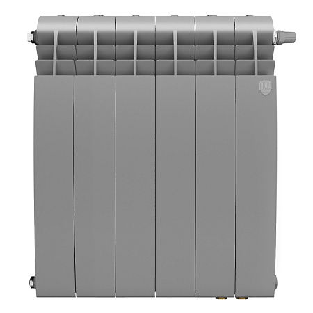 Радиатор биметаллический ROYAL THERMO BILINER SILVER SATIN VDR 500x6 секций, серый