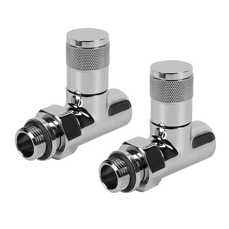 Набор дизайн-вентилей ROYAL THERMO PIANO 1/2" прямой, хром (НС-1161360)