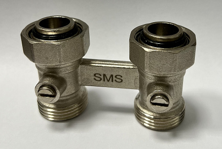 Узел-мультифлекс нижней подводки SMS прямой, Н-образный, 3/4"х3/4"ЕК, двухтрубная система