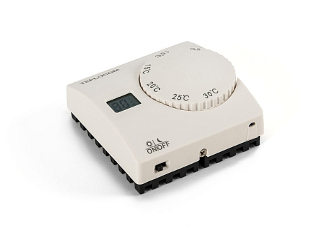 Термостат комнатный TEPLOCOM TS-2AA/8A, проводной, реле 250В, 8А БАСТИОН