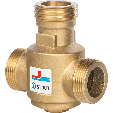 Клапан трехходовой термостатический смесительный STOUT 11/4" Н (70°С)