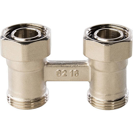 Узел-мультифлекс нижней подводки STOUT прямой, Н-образный, 3/4"х3/4"ЕК, двухтрубная система