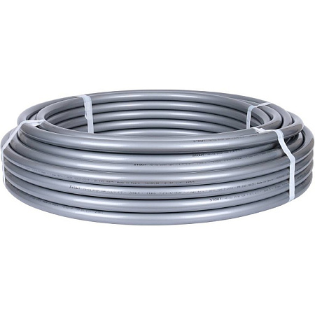 СТ Труба из сшитого полиэтилена STOUT PE-Xa/EVOH Ø25х3,5 - СЕРЫЙ (50 м)