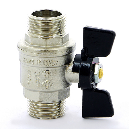 Кран шаровой BUGATTI OREGON 327 бабочка 3/4" НН, полнопроходной