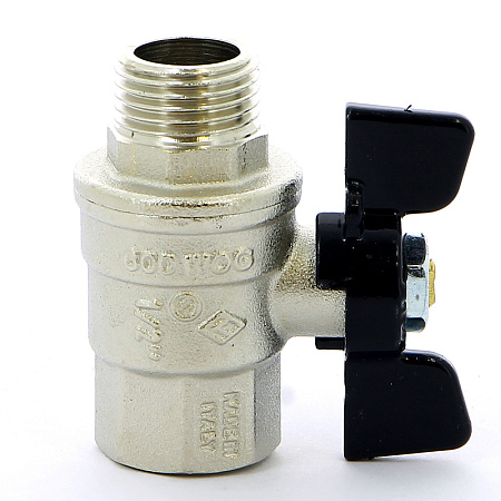 Кран шаровой BUGATTI OREGON 307 бабочка 1/2" ВН, полнопроходной