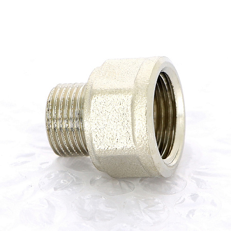 Переход под ключ резьбовой латунный UNI-FITT никель 3/8"х1/2"