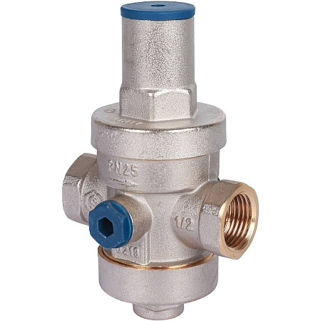 Редуктор давления STOUT 1/2" вн/вн PN25 с выходом под манометр