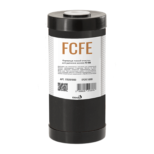 Картридж сменный обезжелезивающий ESSAN EFCFE10BB, для корпуса 10BB, с диоксидом марганц песка (12)