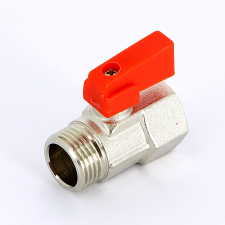 Кран шаровой мини UNI-FITT 1/2" ВН флажок красный металл