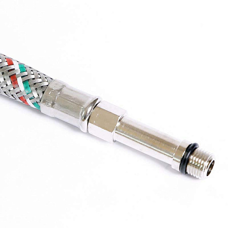 Гибкая подводка для смесителя UNI-FITT МL10х1 - 1/2", 100 см, удл. штуцер, DN 8, оплётка из нерж. ст