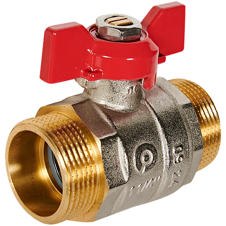 Кран шаровой ROMMER бабочка 11/4" НН NEW