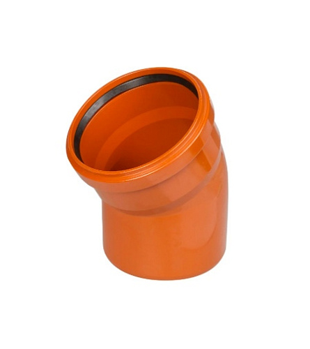 ПВХ Отвод SINIKON D 110 x 45° для нар. канализации (20120.R, 20120.I.B, 20120.R.B)