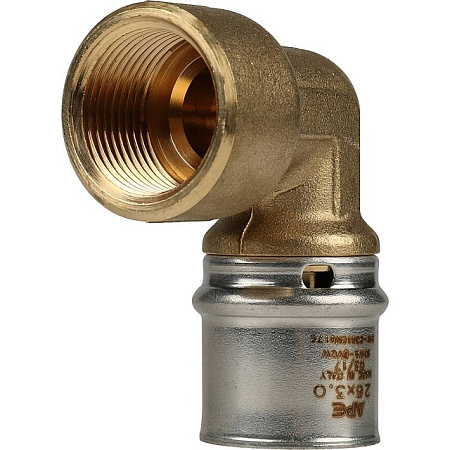 МП Угол резьбовой пресс для металлопласта STOUT Ø26х3/4" В