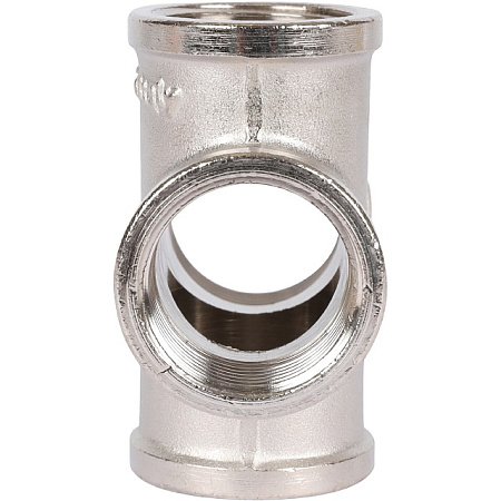 Крестовина резьбовая латунная STOUT никель 3/4" В