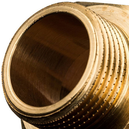 Ниппель переходной резьбовой латунный STOUT без покрытия 1"x3/4" Н