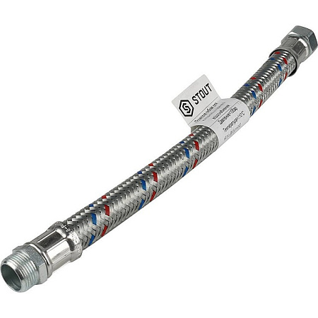 Гибкая подводка для воды STOUT ГИГАНТ 3/4"-40 см гайка-штуцер