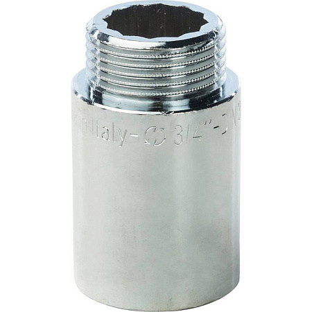 Удлинитель резьбовой латунный STOUT хром 3/4"x40мм ВН
