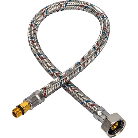 Гибкая подводка для смесителей STOUT нерж.сталь М10*18-1/2"-50 см, пара