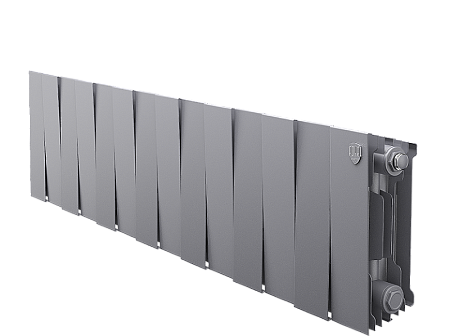 Радиатор биметаллический ROYAL THERMO PIANOFORTE SILVER SATIN 200x14 секций, серый (НС-1346023)
