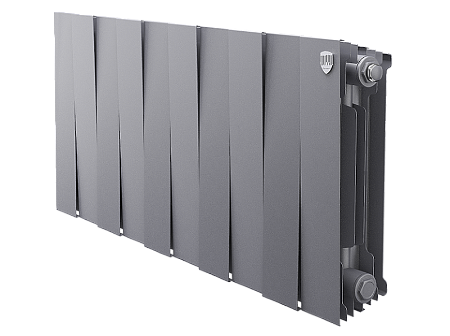 Радиатор биметаллический ROYAL THERMO PIANOFORTE SILVER SATIN 300x10 секций, серый (НС-1346073)