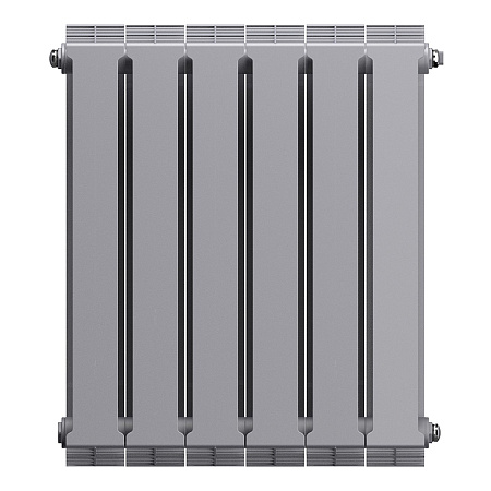 Радиатор биметаллический ROYAL THERMO PIANOFORTE SILVER SATIN NEW 500x6 секций, серый (НС-1176340)